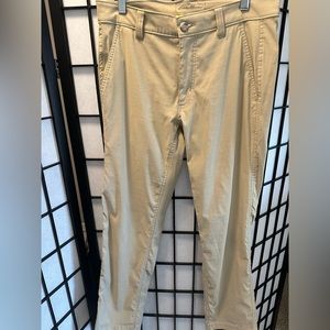 Eddie Bauer men’s 30 x 30 travel pants.  Tan khaki. Hiking pants.  94% Nylon.